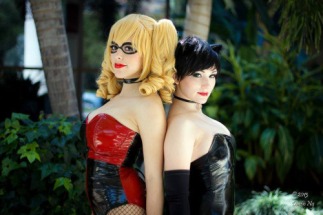 Nadyasonika Cosplay Harley Quinn and Jennifer Van Damsel cosplay Catwoman (Bunnysuit version) 1
