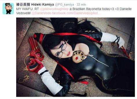 Bayonetta Cosplay Danielle Vedovelli posted Hideki Kamiya