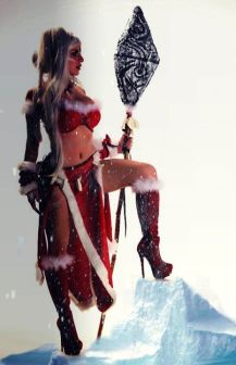 Luna Lanie cosplay Snow nidalee sexy league of legends