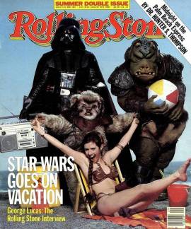 Carrie Fisher Slave Leia costume Rolling Stone 1983
