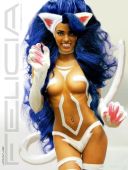 felicia darkstalkers cosplay bodypaint Joanie Brosas gostosa sexy