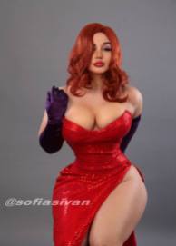 Sofia Sivan cosplay gostosa sexy Jessica rabbit big butt big boobs